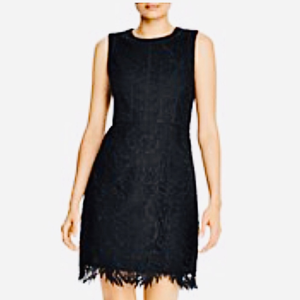 AQUA Black Lace Dress Large NWT